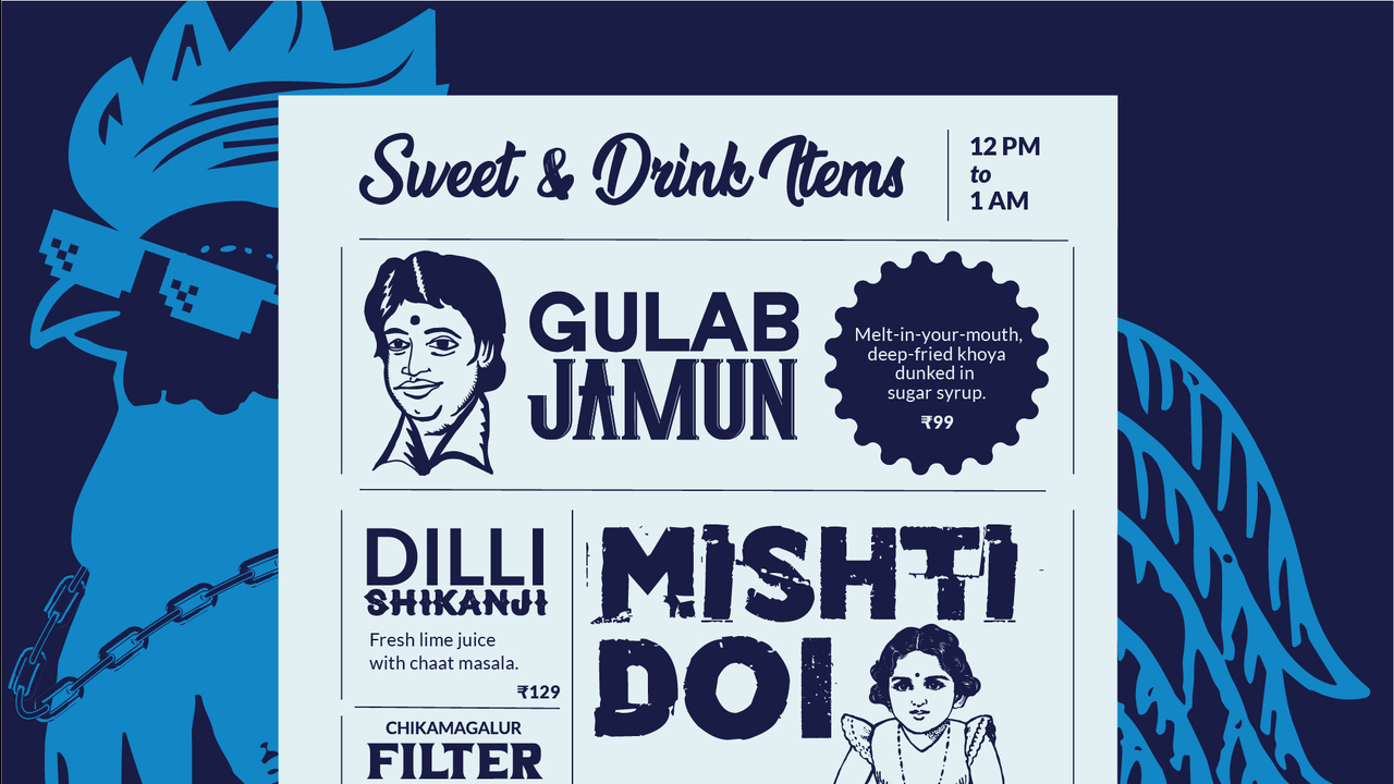 Kitsch Menu for Street-Food (set of 3) - Maratt Hospitalilty Pvt Ltd - Thelagram