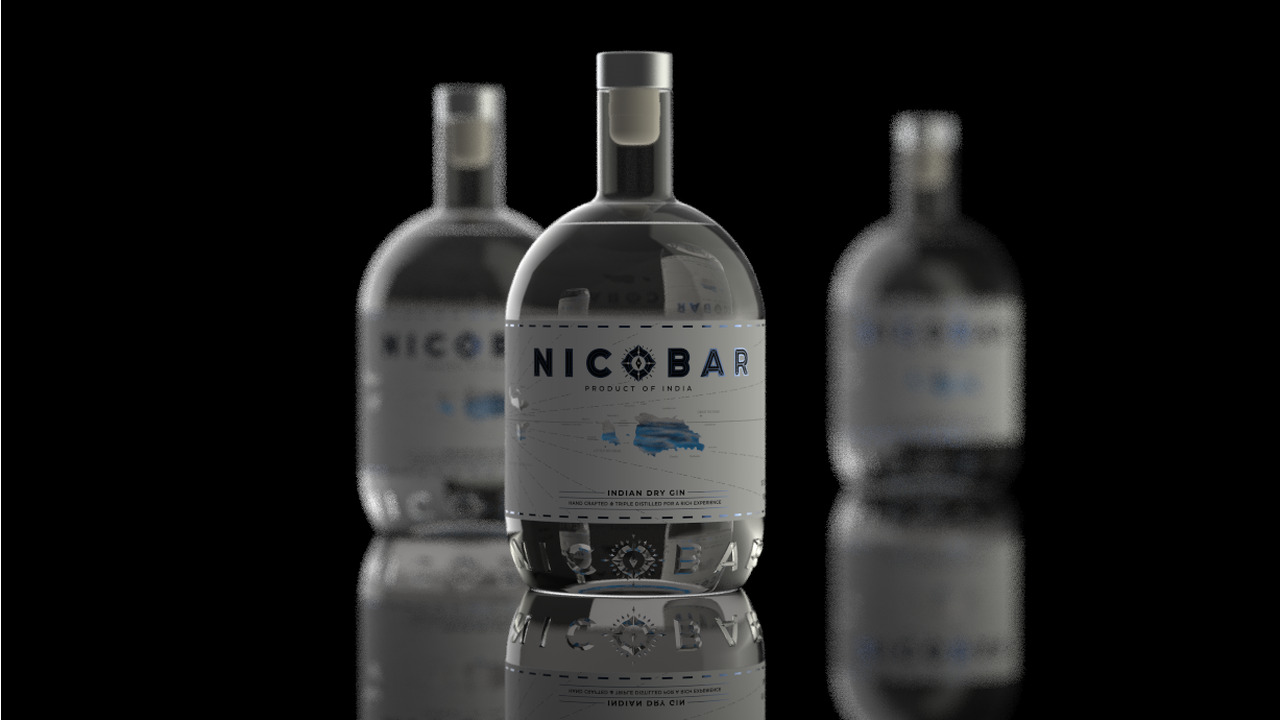 Nicobar Gin - Bottle , Label, & Communication Design - Associated Alcohols & Breweries Limited - Nicobar Gin