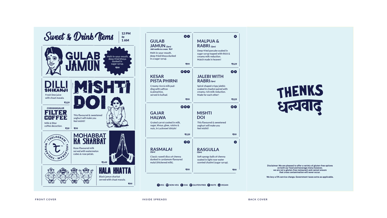 Kitsch Menu for Street-Food (set of 3) - Maratt Hospitalilty Pvt Ltd - Thelagram