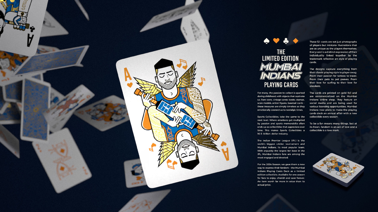 The Limited Edition Mumbai Indians Playing Cards - Indiawin Sports Pvt. Ltd. - Mumbai Indians
