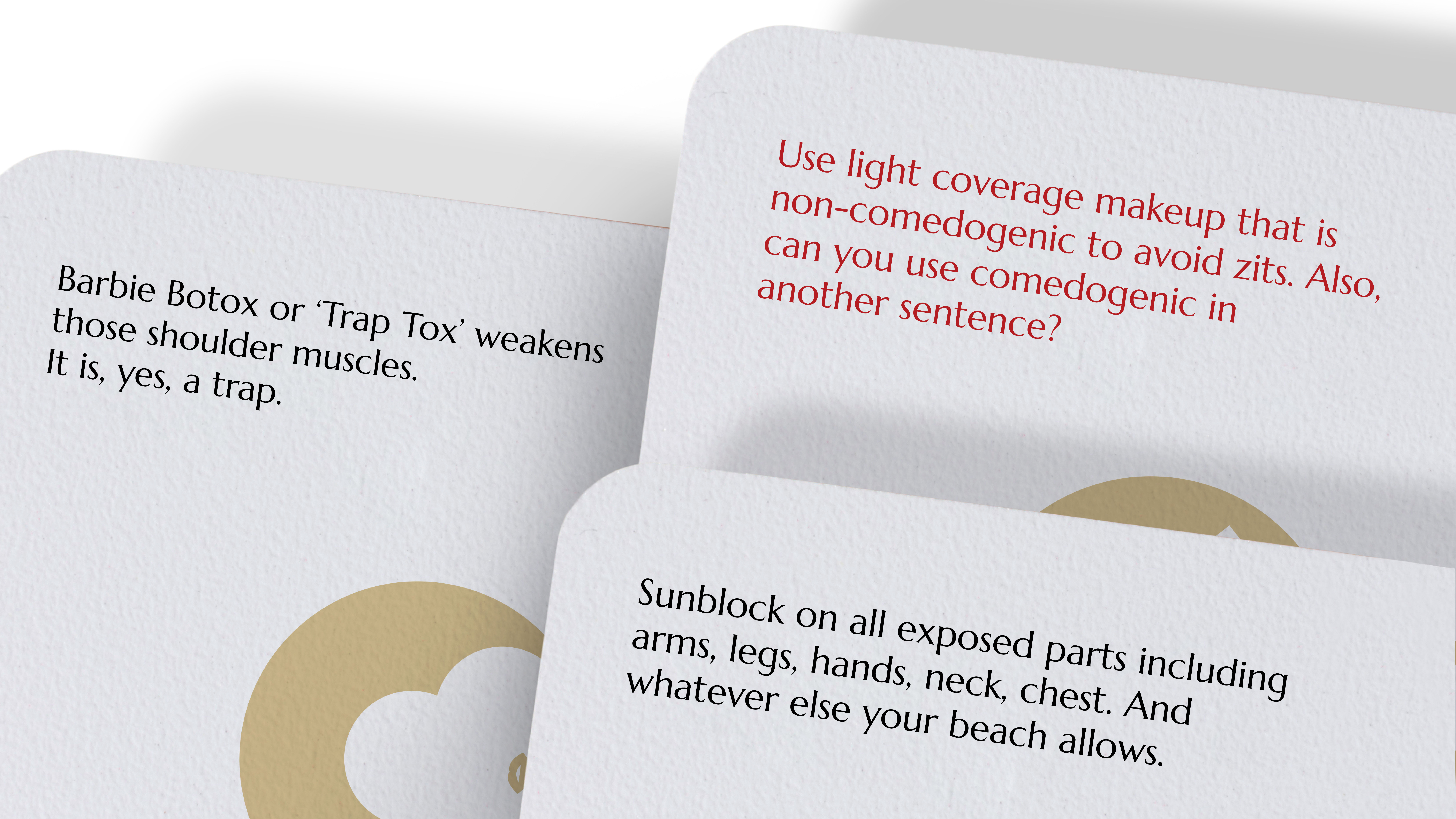 Deck of 52 Skin Tips - Isya Aesthetics - Isya