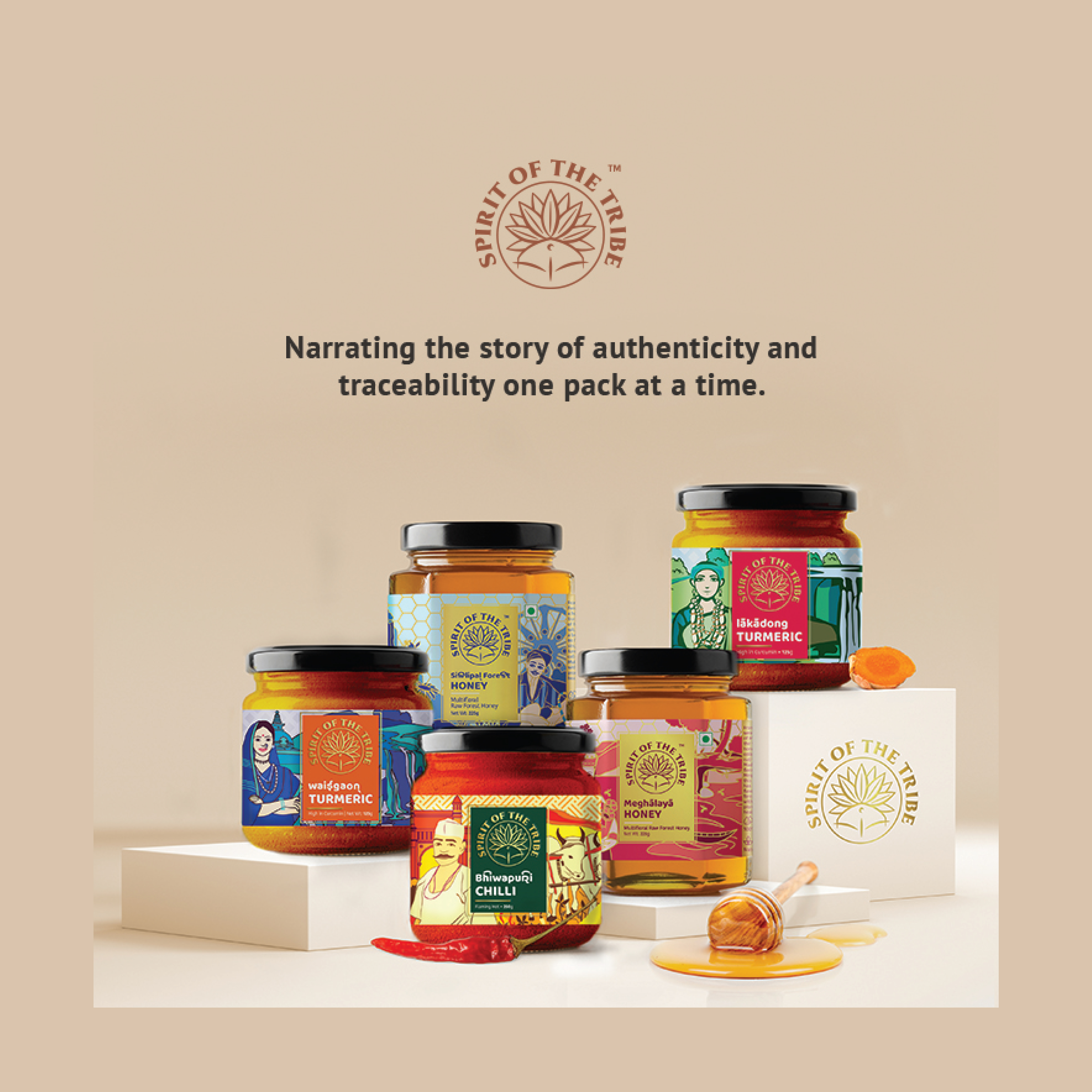 Illustration For Spirit Of The Tribe Packaging - Ncourage Social Enterprise Foundation - Spirit Of The Tribe